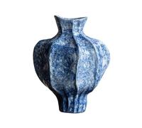 guiling-1986 Vases Decor Vintage Handmade Hammered Texture Ceramic Vase Wabi sabi style Irregular Flower Vessel Decor Flower Vases