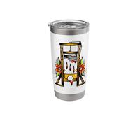 Guillotine Medieval Weapon Tattoo Flash Stainless Steel Insulated Tumbler