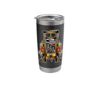 Guillotine Medieval Weapon Tattoo Flash Stainless Steel Insulated Tumbler