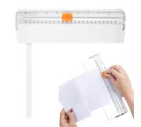 Guillotine Paper Cutter, A4 A5 Paper Trimmer, Mini Portable Paper Slicer, Craft Paper Cutter for Scrapbooking, Labels, Cards, Photos and Wrapping Paper, with Automatic Safety Safeguard and Side Ruler