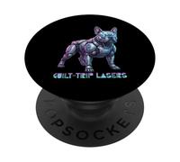 Guilt Trip Lasers Cyborg French Bulldog Laser Eyes Meme PopSockets Adhesive PopGrip