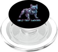 Guilt Trip Lasers Cyborg French Bulldog Laser Eyes Meme PopSockets PopGrip for MagSafe