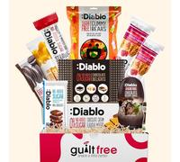 GuiltFree Assorted Sugar Free Snacks Gift Hamper Box - No Added Sugar Sugarfree Healthy Snack Selection Box include Chocolate, Sweets, Sauce, Bar, Gummy, Wafer, Yoghurt Bar Delight Treat