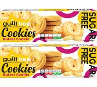 GuiltFree No Added Sugar & Sugar Free Cookies Biscuits (Pack of 2) Perfect for Diabetic Gift Hamper Basket Occassions (Butter Cookie & Butter Cookie)