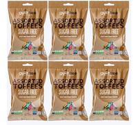 Guiltfree Sugar Free Assorted Toffees Retro Classic Sweet Milk Chocolate Toffee Sweets | for Diabetic Gift Hamper Basket Available - Perfect for Gifting | 6 x 75g Resealable Pack