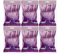Guiltfree Sugar Free Blackcurrant and Liquorice Sweets Retro Classic Sweet Hard Boiled Hard Sweets Diabetic Gift Hamper Basket for Gifting | 75g (Pack of 6)