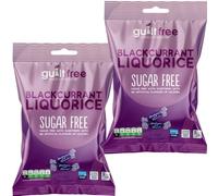 Guiltfree Sugar Free Blackcurrant and Liquorice Sweets Retro Classic Sweet Hard Boiled Hard Sweets | for Diabetic Gift Hamper Basket Available - Perfect for Gifting | 2 x 75g Resealable Pack