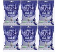 Guiltfree Sugar Free Devon Toffees Retro Classic Sweet Buttery Creamy Toffee Sweets | for Diabetic Gift Hamper Basket Available - Perfect for Gifting | 6 x 75g Resealable Pack