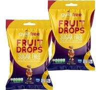 Guiltfree Sugar Free Fruit Drops Sweets Retro Classic Sweet Hard Boiled Hard Sweets | for Diabetic Gift Hamper Basket Available - Perfect for Gifting | 2 x 75g Resealable Pack