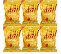 Guiltfree Sugar Free Gummy Bear Sweet Jelly Gummy Bears Sweets | Sugarless Gummies for Diabetic Gift Hamper Basket Available - Perfect for Gifting | 6 x 75g Resealable Pack