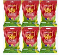Guiltfree Sugar Free Lollipops Sweets Retro Classic Sweet Hard Boiled Hard Sweets | for Diabetic Gift Hamper Basket Available - Perfect for Gifting | 75g (Pack of 6)