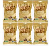 Guiltfree Sugar Free Mint Humbugs Sweets Retro Classic Sweet Hard Boiled Hard Sweets | for Diabetic Gift Hamper Basket Available - Perfect for Gifting | 75g (Pack of 6)