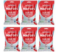 Guiltfree Sugar Free Mintoes (Wrapped) Retro Classic Sweets, Perfect Soft Chews | for Diabetic Gift Hamper Basket Party Bags Birthday Treats Valentine and Perfect for Gifting | 6 x 75g Resealable Pack
