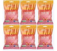 Guiltfree Sugar Free Rhubarb and Custard Sweets Retro Classic Sweet Hard Boiled Hard Sweets Diabetic Gift Hamper Basket for Gifting | 75g (Pack of 6)