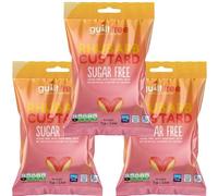 Guiltfree Sugar Free Rhubarb and Custard Sweets Retro Classic Sweet Hard Boiled Hard Sweets | for Diabetic Gift Hamper Basket Available - Perfect for Gifting | 3 x 75g Resealable Pack