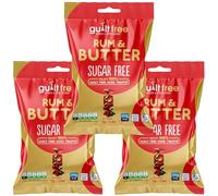 Guiltfree Sugar Free Rum & Butter Toffees Retro Classic Sweet Milk Chocolate Toffee Sweets | for Diabetic Gift Hamper Basket, Party Bags, Birthday Treats, Valentine | (75g (Pack of 3))