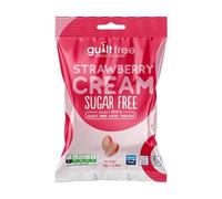 Guiltfree Sugar Free Strawberry Cream Sweets Retro Classic Sweet Hard Boiled Hard Sweets | for Diabetic Gift Hamper Basket Available - Perfect for Gifting | 1 x 75g Resealable Pack