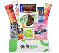 GuiltFree Vegan Protein Hamper - 10 High-Protein Plant-Based Snacks | Healthy Vegan Gift Box for Fitness Lovers | Energy Bars, Cookies & Crunchy Bites | Ideal for Gym, Wellness & Gifting