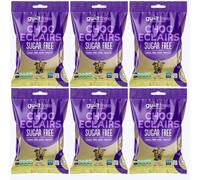 GuiltfreeSugar Free Chocolate Eclairs Sweets Retro Classic Sweet Eclair Sweets Milk Chocolate Toffee| for Diabetic Gift Hamper Basket Available - Perfect for Gifting | 75g (Pack of 6)