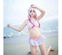 Guilty Crown Yuzuriha Inori Cosplay Wig 60cm Long Straight Pink Red Gradient Heat Resistant Synthetic Anime Wig for Women Femal