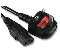 Guilty Gadgets - 1.8m IEC C13 Mains Power Cable UK Plug Lead Cord For Kettle Pc Monitor and Printer