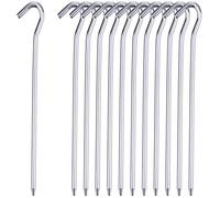 Guilty Gadgets 50 x 9 inch Metal Tent Pegs Heavy Duty Durable Ground GARDEN Children Swing/Slide/Camping/Gazebo/Awnings Spikes