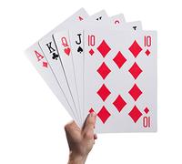 Guilty Gadgets Age 3+ A4 Giant Jumbo Plastic Coated Play Playing Cards Deck Indoor and Outdoor Garden Family Party BBQ Game Xmas Fete Fair Higher Lower Games Your Right
