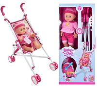 Guilty Gadgets Baby Doll Stroller Pram with Sound and Feed and Wet Play set Kids Children Gift For Christmas