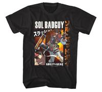 Guilty Gear Strive Sol Badguy Men's T Shirt Characters Arc Video Game Black