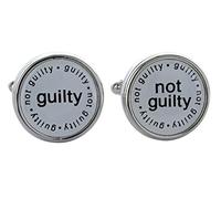 Guilty Not Guilty Cufflinks In Onyx Art Cufflink Box