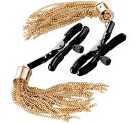 Guilty Pleasure Accents Draped Desire Adjustable Nipple Clamps Gold