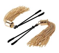 Guilty Pleasure Accents Sensual Sway Adjustable Tassel Nipple Clamps Gold