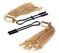 Guilty Pleasure Accents Tassel Tease Adjustable Nipple Clamps Gold
