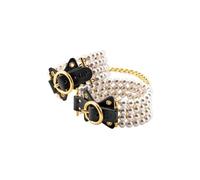 Guilty Pleasure Allure Ballroom Pearl Ankle Cuffs Adjustable Faux Pearl Ankle Accessories with Gold Tone Chain