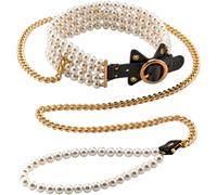 Guilty Pleasure Allure Luminous Pearl Bondage Collar &, Leash Set