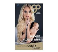Guilty Pleasure BDSM Silicone Flogger Whip Black 48 cm