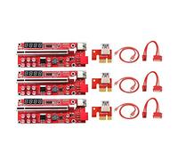 Guindxan 3Pcs V013 Pro Pcie Riser Card Pcie X1 to X16 Riser Graphics Card Cable Temperature Control for Mining