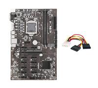 Guindxan B250B ETH Mining Motherboard+4PIN to SATA Cable LGA1151 DDR4 12XGraphics Card Slot MSATA SATA3.0 for BTC Mining
