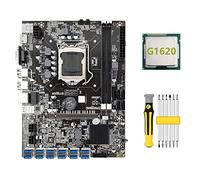Guindxan B75 ETH Mining Motherboard 12 PCIE to USB3.0+G1620 CPU+Screwdriver Set LGA1155 MSATA DDR3 B75 BTC USB Motherboard