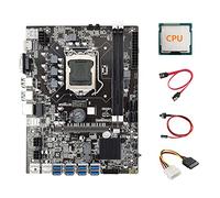 Guindxan B75 ETH Mining Motherboard 8XPCIE to USB+CPU+4PIN IDE to SATA Cable+SATA Cable+Switch Cable LGA1155 B75 Motherboard