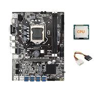 Guindxan B75 ETH Mining Motherboard 8XPCIE USB Adapter+CPU+4PIN IDE to SATA Cable LGA1155 MSATA B75 USB BTC Motherboard