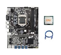 Guindxan B75 ETH Mining Motherboard 8XPCIE USB Adapter+CPU+RJ45 Network Cable LGA1155 DDR3 MSATA B75 USB BTC Motherboard