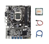 Guindxan B75 ETH Mining Motherboard 8XPCIE USB Adapter+CPU+RJ45 Network Cable+Switch Cable LGA1155 MSATA B75 Motherboard