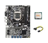 Guindxan B75 ETH Mining Motherboard 8XPCIE USB Adapter+CPU+SATA 15Pin to 6Pin Cable LGA1155 MSATA B75 USB BTC Motherboard