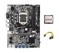 Guindxan B75 ETH Mining Motherboard 8XPCIE USB Adapter+G1610 CPU+6Pin to Dual 8Pin Cable LGA1155 MSATA B75 USB Motherboard
