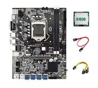 Guindxan B75 ETH Mining Motherboard 8XPCIE USB Adapter+G1630 CPU+6Pin to Dual 8Pin Cable+SATA Cable LGA1155 B75 Motherboard