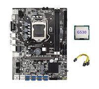 Guindxan B75 ETH Mining Motherboard 8XPCIE USB Adapter+G530 CPU+6Pin to Dual 8Pin Cable LGA1155 MSATA B75 USB Motherboard