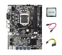 Guindxan B75 ETH Mining Motherboard 8XPCIE USB Adapter+G540 CPU+6Pin to Dual 8Pin Cable+SATA Cable LGA1155 B75 Motherboard