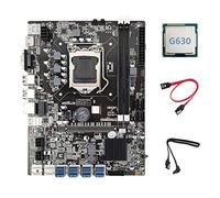 Guindxan B75 ETH Mining Motherboard+G630 CPU+2XSATA Cable LGA1155 8XPCIE USB Adapter MSATA DDR3 B75 USB BTC Motherboard