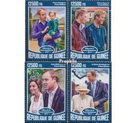 Guinea 12501-12504 (complete. issue) unmounted mint/never hinged ** MNH 2017 Prince William (Stamps for collectors) British royal family (Diana, Charles, Elisabeth ..)